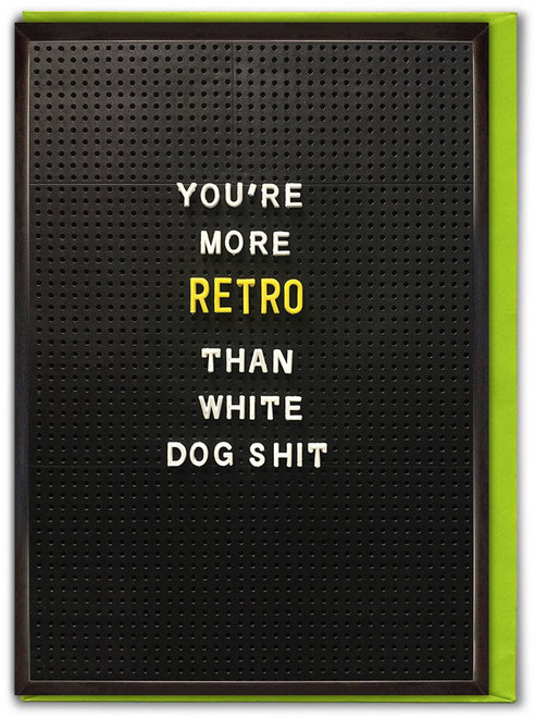 White Dog Shit Rude Card