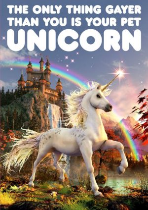 Pet Unicorn Greeting Card