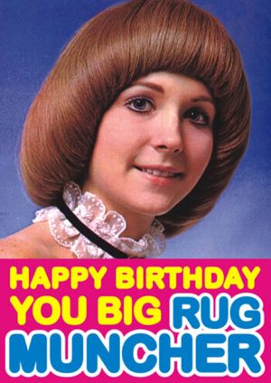 Birthday Card Rug Muncher