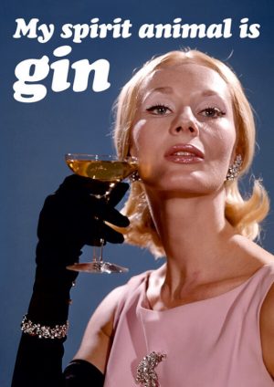 Spirit Animal Gin Greeting Card