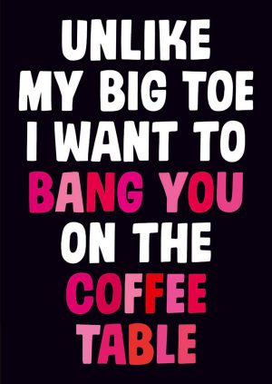 Bang On Table Valentines Card