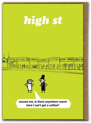 High Street Coffee Greeting Card