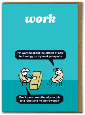 Work Robot Modern Toss Card
