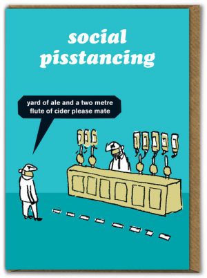 Social Pistancing Modern Toss Card