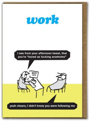 Bored Arseholes Modern Toss Card