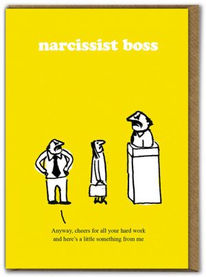 Narcissist Boss Modern Toss Card