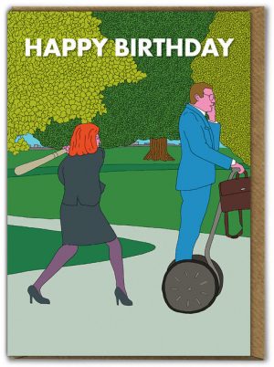 Segway Bat Art Greeting Card