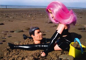 Stuck in the Sand fetish greeting card