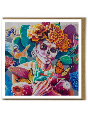 La Catrina Street Art Card