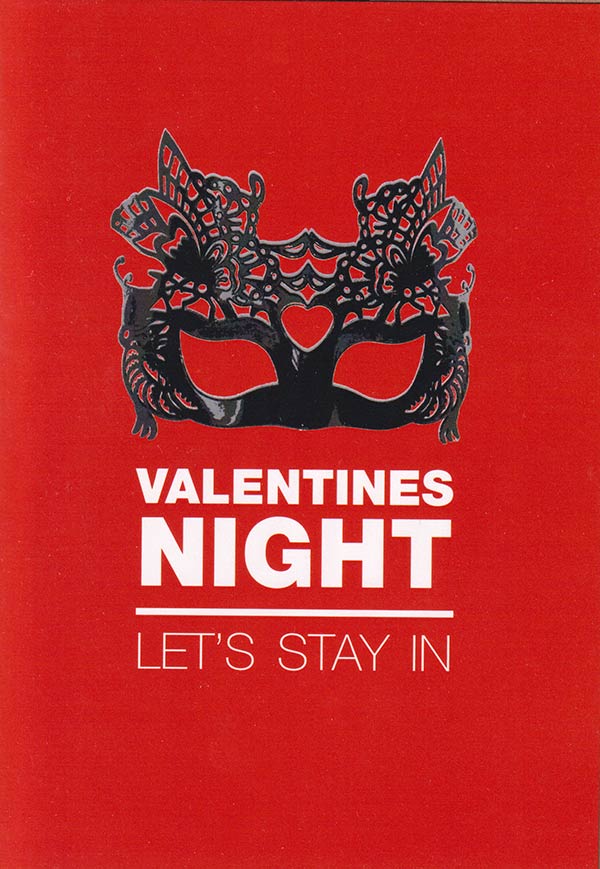 Valentines Night greeting card