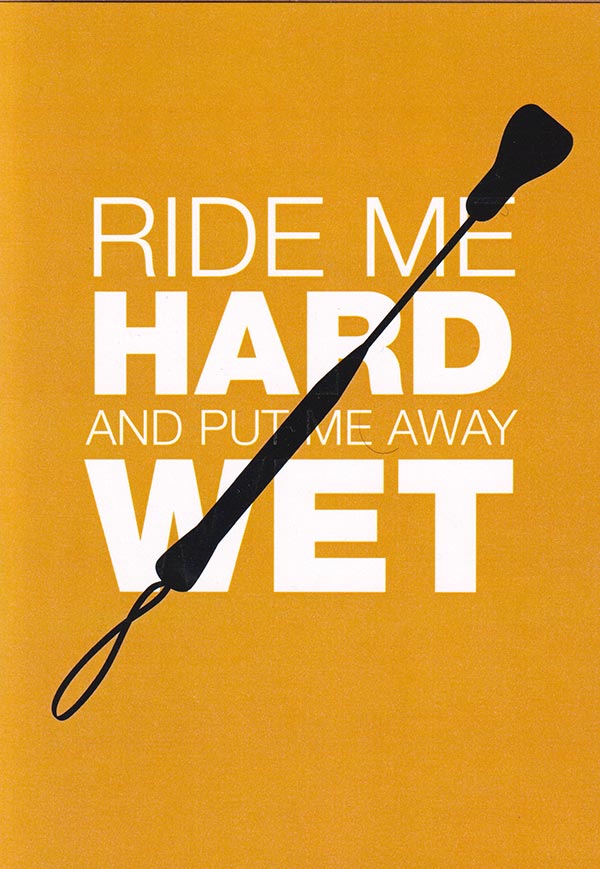 Ride Me Hard fetish greeting card