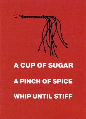 Whip Until Stiff fetish greeting card