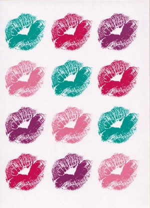 Kissing Lips Greeting card