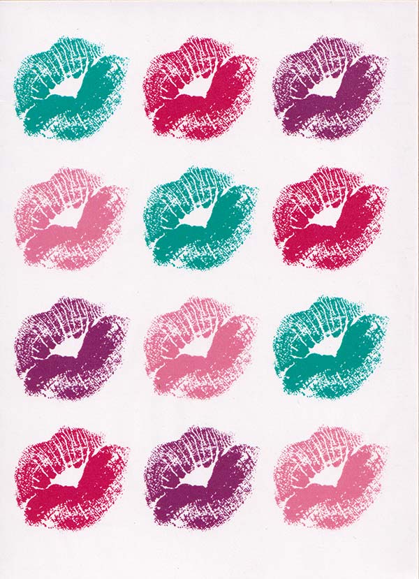 Kissing Lips Greeting card