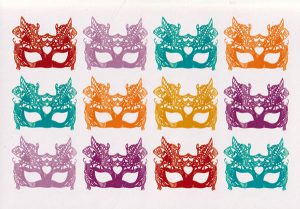 Masquerade kinky greeting card