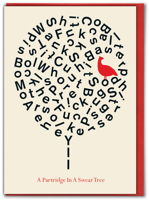 Partridge Swear Tree Christmas Card