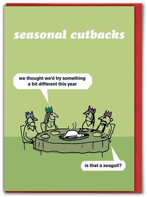 Seasonal Cutbacks Modern Toss Card