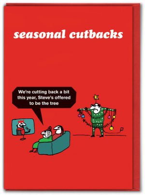 Seasonal Cutbacks Tree Modern Toss Card