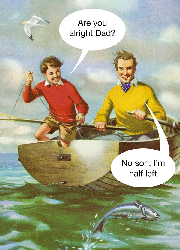 alright dad fathers day greeting card