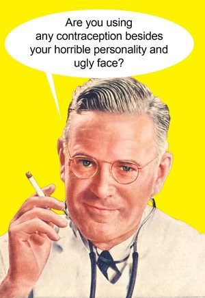 contraception funny blank card