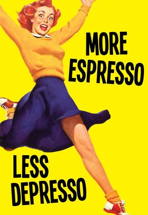 espresso blank birthday card