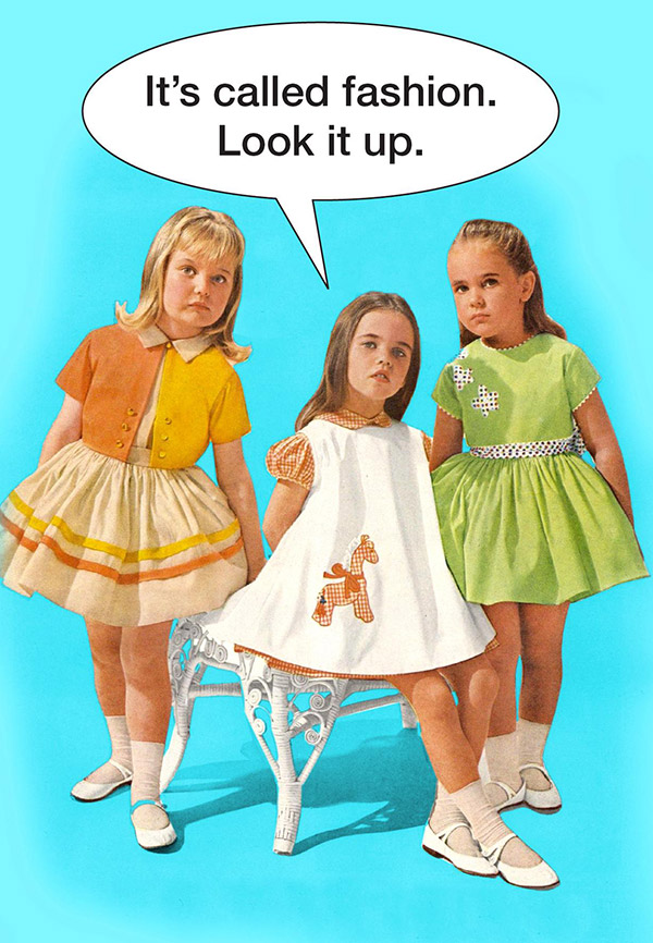 amusing fashion greeting card gift