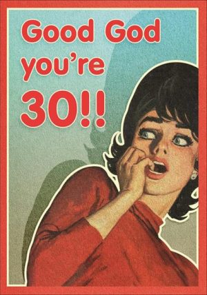 good god 30th birthday card