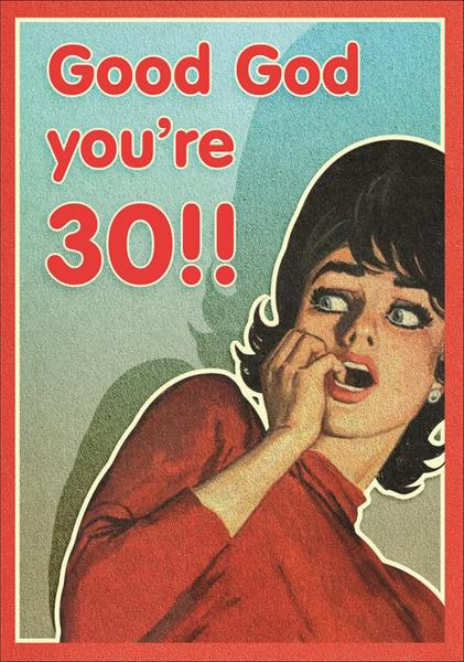 good god 30th birthday card