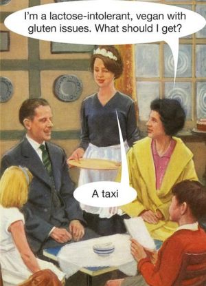 Lactose Intolerant greeting card