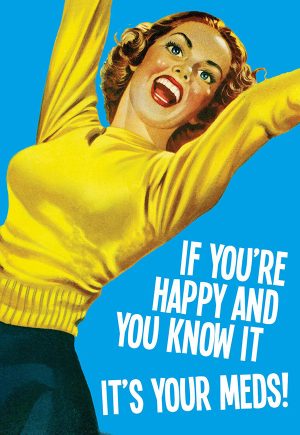 meds funny blank birthday card