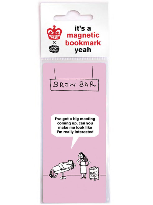 modern toss brow bar magnetic bookmark