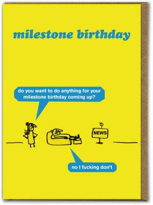 modern toss card milestone birthday