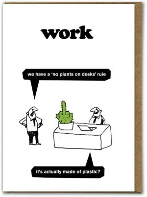 modern toss card plants on desk