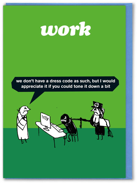 modern toss card work dress code