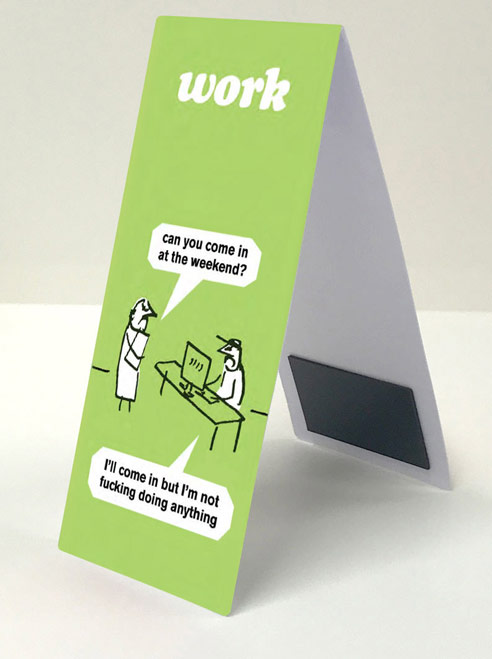 modern toss work weekend magnetic bookmarks