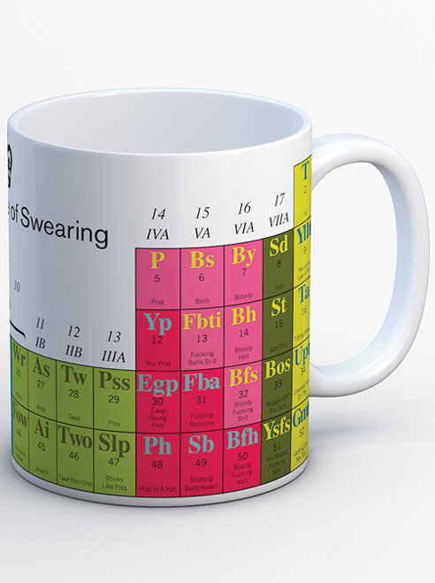 periodic table of swearing modern toss mug