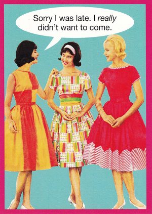 sorry i was late kmk greetings card