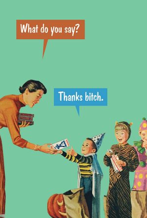 thanks bitch funny greeting card